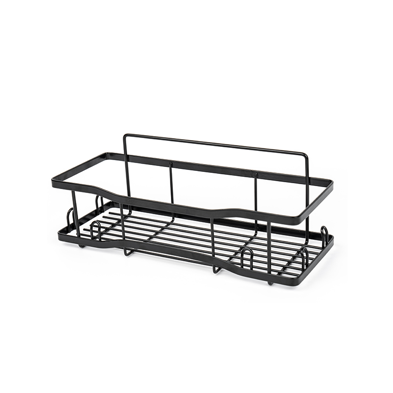 Seinään kiinnitettävä metallilangallinen säilytyskori keittiöön ja kylpyhuoneeseen