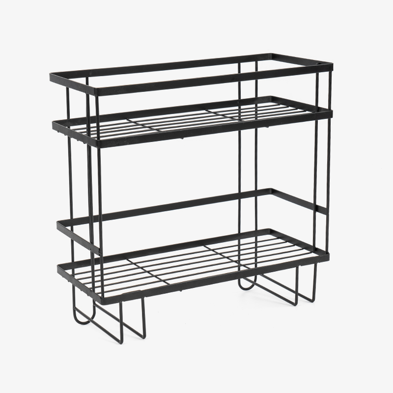 Kaksikerroksinen seinään kiinnitettävä hylly