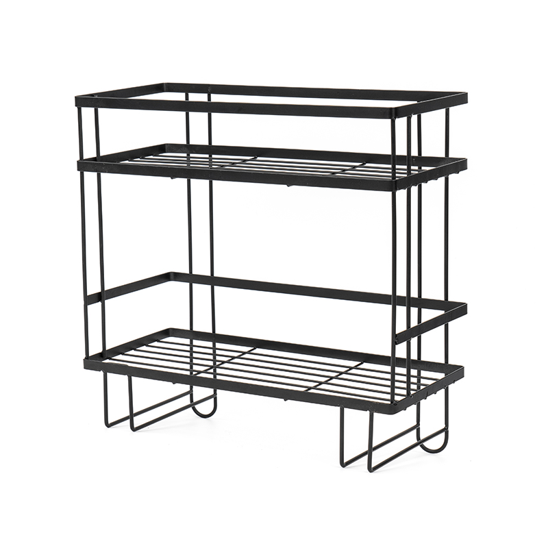 Kaksikerroksinen seinään kiinnitettävä hylly