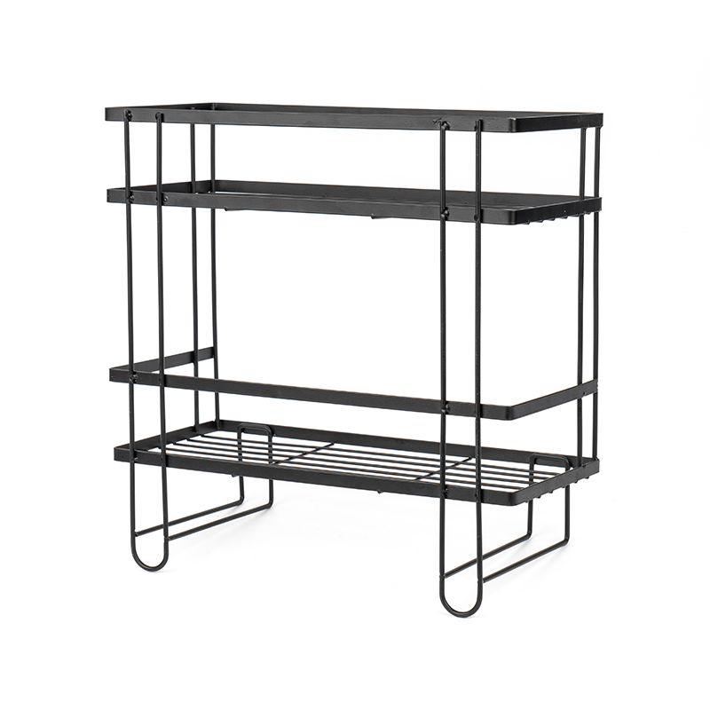 Kaksikerroksinen seinään kiinnitettävä hylly