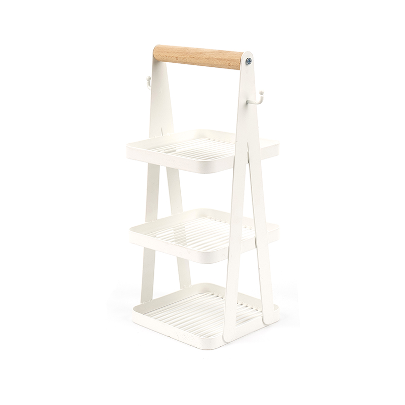 kannettava säilytyskori 3-kerroksinen puinen kahva