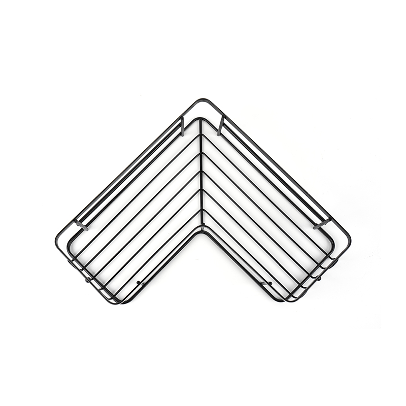 Musta Corner Shower Caddy Seinäasennus ruostumatonta terästä