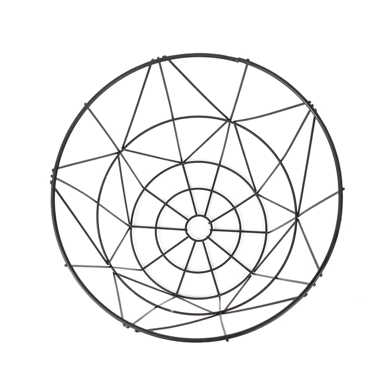 Musta pyöreä metalliverkko roskakori toimistoon ja makuuhuoneeseen