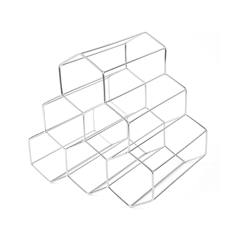 3-kerroksinen vapaasti seisova viinipulloteline työtasolle