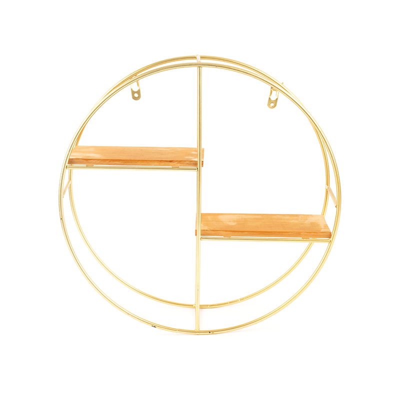 Kultainen pyöreä seinähylly