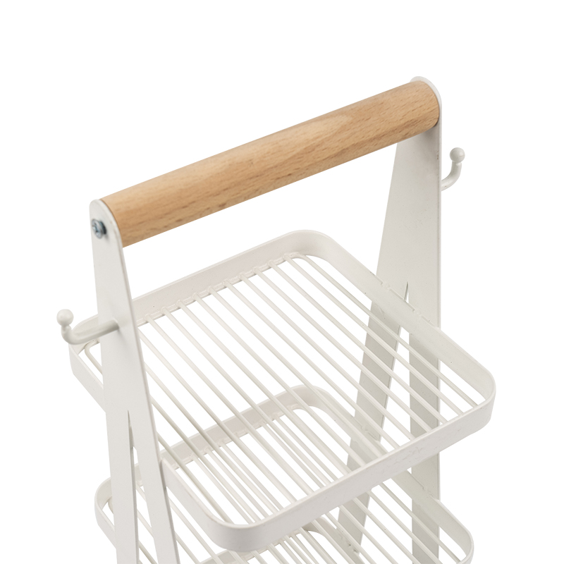 kannettava säilytyskori 3-kerroksinen puinen kahva