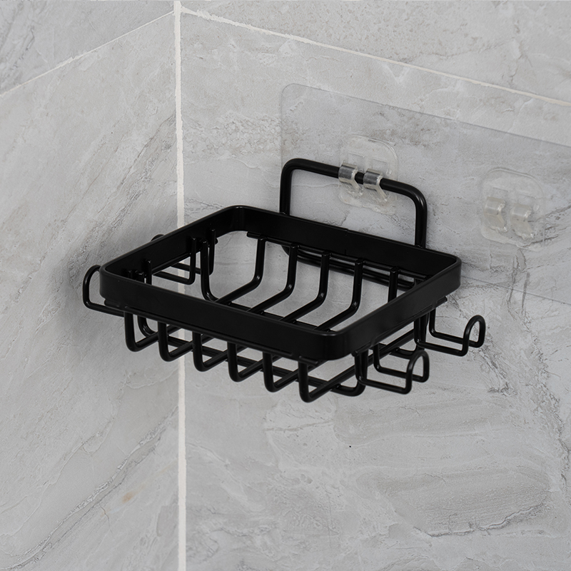 Ruosteenkestävä seinään kiinnitettävä saippuateline suihkuun